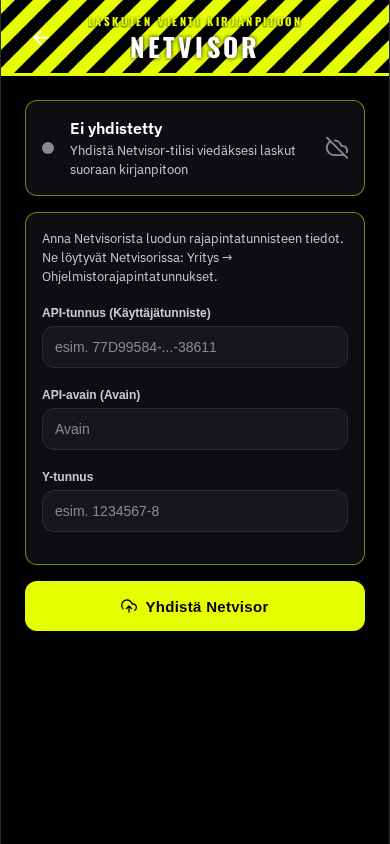 Netvisor — suora integraatio